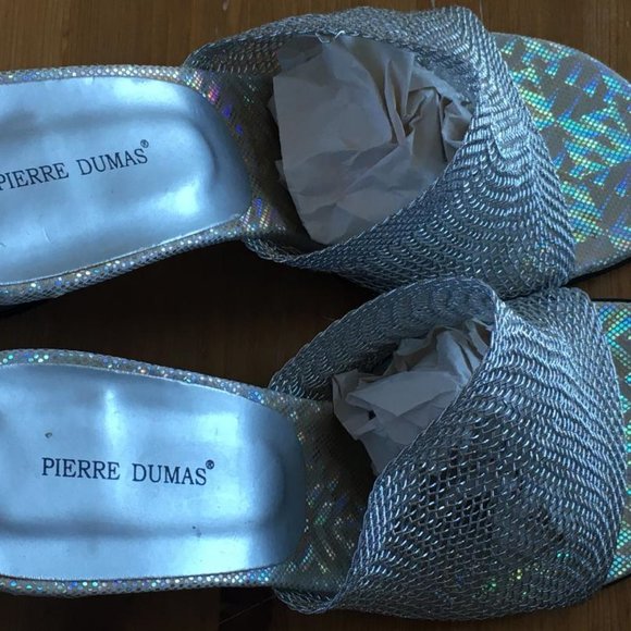 Silver Wedge open-toe Spring fun!! - Picture 2 of 4